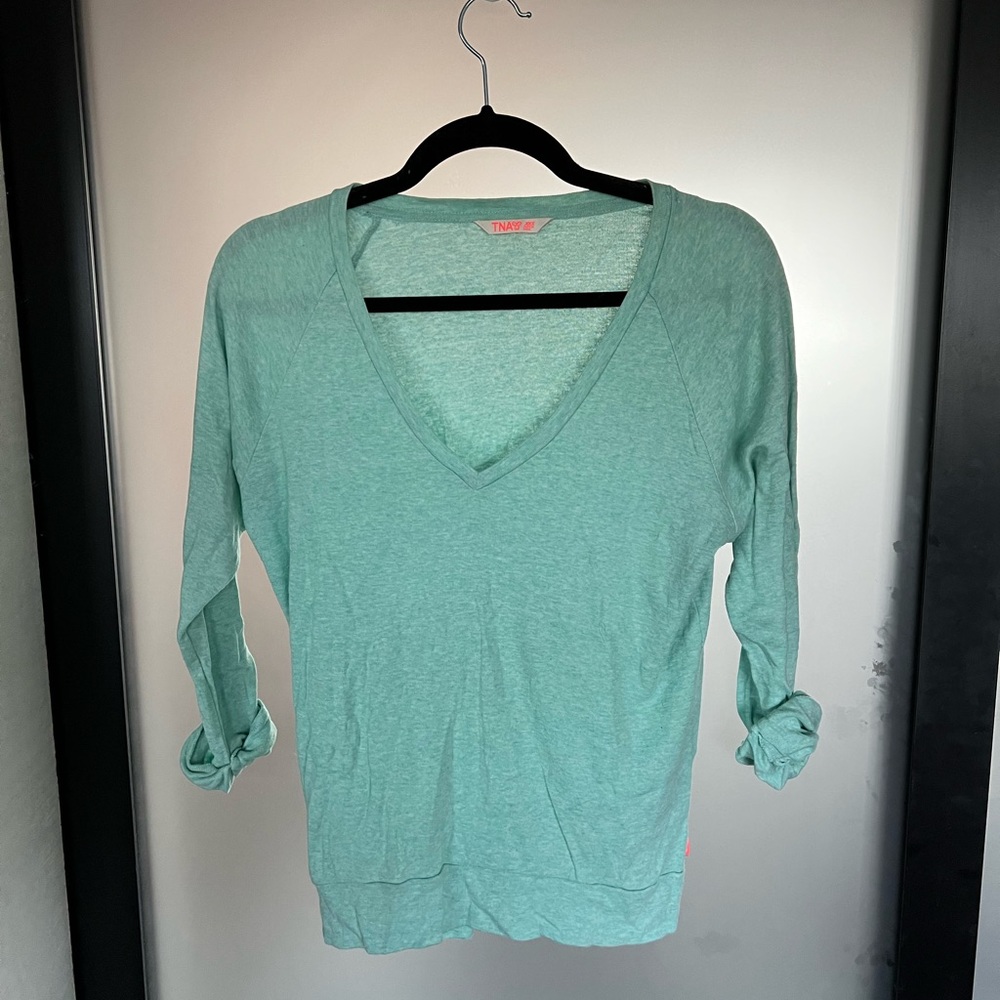 Last chance! Aritzia TNA Casual aqua sweatshirt